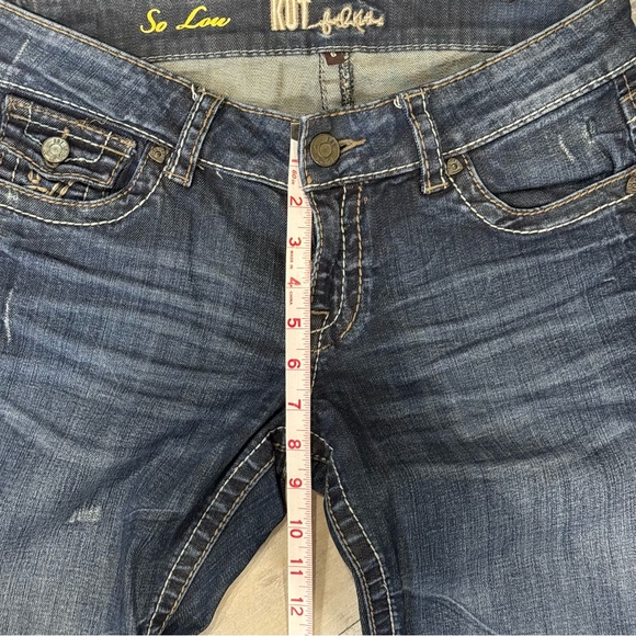 Women’s Factory Distressed So Low Kut From the Kloth Flair Boot Jeans -Size 6 - Picture 3 of 8